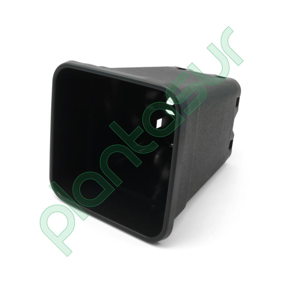 Maceta cuadrada negra 3l